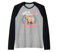 Capybara Rodents Kids Just A Girl Who Loves Capybaras Camiseta Manga Raglan