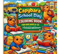 Capybara School Day Coloring Book for Kids Ages 9-12 | Fun School Adventure: 40 Big & Easy School-Themed Coloring Pages Featuring Classrooms, Recess, ... Friends (My First Capybara Coloring Books)