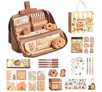 Capybara School Supplies, Capybara Pencil Pouch Cute Stationery, Rulers Accessories for Kids, Students, Elementary and Middle, Classroom Prizes, Birthday Gift, Multicolor
