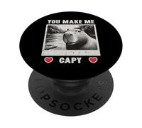 Capybara Selfie Make Me Capy Hombres Mujeres Niños PopSockets PopGrip Adhesivo