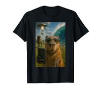 Capybara Selfie with Dinosaurs UFO and Huge Wave Camiseta