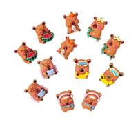 Capybara Shoe Charms, 12-Piece Cute Cartoon Accessories For Summer Footwear
