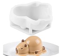 Capybara Silicone Mold - 8x5.4x5.4 cm Non Stick Flexible Baking Craft Tool, Food Safe Design | Muffin Jelly Pudding Cake Soap Clay Cupcake Topper Making Party Decor Use