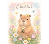 Capybara Sketchbook: Cute Watercolor Animal Pink Cover | Pastel Aesthetic Drawing Notebook | 8.5x11 Blank Sketch Pad for Kids, Teens & Adults: Soft ... for Drawing, Doodling & Creative Practice