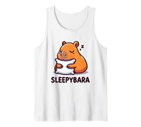 Capybara Sleep Shirt Sleepybara Nightdress Capybara Sleep Camiseta sin Mangas