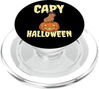 Capybara Sombrero De Bruja Calabaza Capy Halloween PopSockets PopGrip para MagSafe