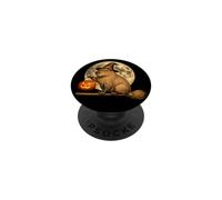 Capybara Sombrero de Bruja Jack O Lantern Calabaza Luna Escoba PopSockets PopGrip Adhesivo
