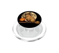 Capybara Sombrero de Bruja Jack O Lantern Calabaza Luna Escoba PopSockets PopGrip para MagSafe