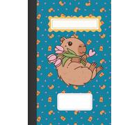 Capybara Splash Pad - Turquoise Pastel Journal for Playful Notes & Happy Scribbles: Kawaii Animal Notebook with Matte Cover and 120 Lined Pages for Teens, Artists, and Stationery Fans
