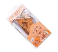 Capybara Stationery - Lindo Set De Gobernante Capybarra | Lápiz Caase Con Borrador Y Cremallera | Organizador De Casos De Penciil Con Compartimentos | Suministros Escolares Para Es