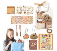 Capybara Stationery Set For Students | 73/127-Piece School Supplies Kit | Cute Animal Theme Scrapbook Sticker Pack | Boys Girls Learning Gift Bundle