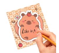 Capybara Sticky Notes, 30-Sheet Aesthetic Planner Adhesive Decals with Cute Animal Design, Fun Stationery, Perfect for Desk, Wall, Backpack, Work, Kids, Girls, and Gift Occasions, 7.6x8.5cm Paper