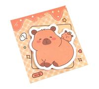 Capybara Sticky Notes, 30-Sheet Cute Memo Pads for Desk and Wall, Aesthetic Planner Adhesive Paper for Kids Adults Girls School Office Party Birthday Easter Graduation Gift