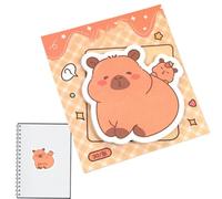 Capybara Sticky Notes, Aesthetic Planner Adhesive Memo Pads, 2.99x3.35 Inches, Fun Cartoon Design, Peelable Paper Sheets, 30-Sheet Notepad Set for School Work Gift Parties