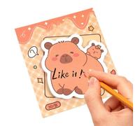 Capybara Sticky Notes, Aesthetic Planner Adhesive Pads, 30 hojas Memo Decals, Cute Stationery Sorprise, Ideal para Desk, Wall, Work, School, Kids, Girls, Party, Birthday, Graduation