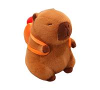 Capybara Stuffed Animal - 8,66 x 5,91 x 3,94 pulgadas Capybara Plush | Soft Animal Decorative Throw Pillow, Cute Tiny Capybara Toy with Removable Backpack, Plush Doll for Kids and Adults