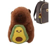 Capybara Stuffed Animal Keychain - Cute Fruit-Holding Plush Pendant For Backpacks And Tote Bags | Kawaii Soft Toy Charm For Kids And Adults | Aesthetic Gift Accessory F́or School Bags Ánd Keys