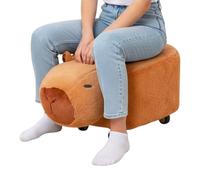 Capybara Taburete rodante - Banco de Animales juguetones, construcción de Cuerpo de Madera, Movimiento de silencioso, Forma de Asiento Decorativa, para Asiento Casual, relajación, reposapiés