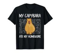 Capybara Tarea Broma Divertido Estudiante Escuela Animal Cita Camiseta