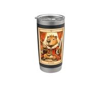 Capybara Tarot Card Justicia Abogado Abogado Juez Ley Capy Vaso térmico de acero inoxidable de doble pared