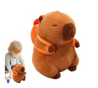 Capybara Tejido Animal | Cojín decorativo de peluche | Cojín decorativo Capybara con mochila extraíble Juguete de peluche suave para niñas, cumpleaños traiga a su hijo una diversión sin fin