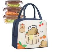 Capybara - Térmica para la escuela, porta almuerzo aislante, organizador para comida, compañero portátil para picnic, viaje, senderismo, desplazamiento, trabajo y guardería | Diseño compacto