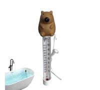 Capybara Termómetro De Piscina - Medidor De Temperatura De Agua Flotante, Termómetro De Bañera De Hidromasaje Fácil De Leer Con Cuerda, Diseño Animal Lindo Para, Ducha, Acuario, Pesca