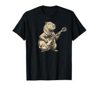 Capybara Tocando la Guitarra eléctrica Classic Superstar Fun Capy Camiseta