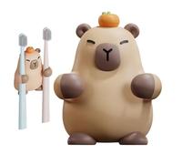 Capybara Toothbrush Organizer - Wall Mounted Holder, Easy Peel Stick Adhesive, Lightweight Durable Material, Fun Animal Design | Bathroom Counter, RV Storage, Kids Room, Shower Setup, Home Organizatio