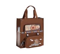 Capybara Tote Bag, Canvas Animal Clutch, 11.81x5.51x13.39 inches Large Capacity Daypack, Durable Zipper Design, Lightweight Carryall Style for Kids, Teens, Girls, Boys, Travel Use