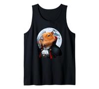 Capybara Vampiro. Divertido Vampiro capy Vampiro Halloween Carnaval Camiseta sin Mangas