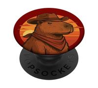 Capybara Vaquero Zen y Salvaje del Desierto PopSockets PopGrip Adhesivo