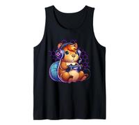 Capybara Video Games Controller Gaming Men Women Kids Funny Camiseta sin Mangas