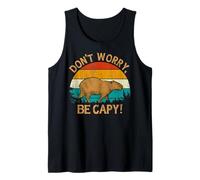 Capybara Vintage Retro Style Awesome Don't Worry, Be Capy Camiseta sin Mangas