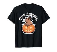 Capybara Witch Hat Happy Halloween Fall Camiseta