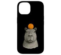 Capybara With Mandarin On The Head Carcasa para iPhone 14