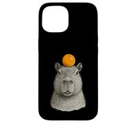 Capybara With Mandarin On The Head Carcasa para iPhone 15