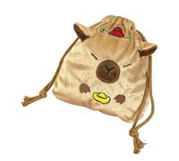 Capybaras - Bolsa de maquillaje grande con cordón, bolsa de maquillaje, bolsa de aseo de viaje, organizador para artículos de tocador, God of Wealth Capy D