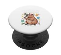 Capybara's Cosmic Adventures Cita Astronomía PopSockets PopGrip Adhesivo