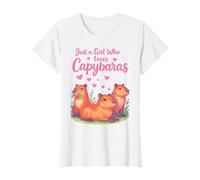 Capybaras Kawaii para niñas y fanáticos de los Animales Camiseta