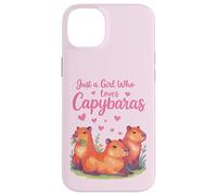 Capybaras Kawaii para niñas y fanáticos de los Animales Carcasa para iPhone 14 Plus