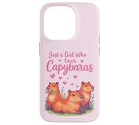 Capybaras Kawaii para niñas y fanáticos de los Animales Carcasa para iPhone 14 Pro