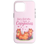 Capybaras Kawaii para niñas y fanáticos de los Animales Carcasa para iPhone 16 Pro MAX