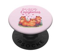 Capybaras Kawaii para niñas y fanáticos de los Animales PopSockets PopGrip Adhesivo