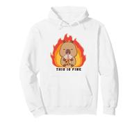 CapyFun This Is Fine Meme Capybara Bubble Tea Sudadera con Capucha