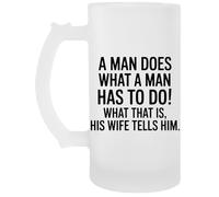 Capzy A Man Does What A Man Has To Do Jarro De Cerveza Beer Mug