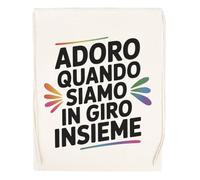 Capzy Adoro Quando Siamo In Giro Insieme Bicchiere Birra Tazza Bolsa De Compras Shopping Bag Beige