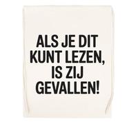 Capzy Als Je Dit Kunt Lezen Is Zij Gevallen Glas Bier Mok Beker Bolsa De Compras Shopping Bag Beige