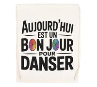 Capzy Aujourd’hui Est Un Bon Jour Pour Danser Un Verre Bière Agresser Tasse Bolsa De Compras Shopping Bag Beige