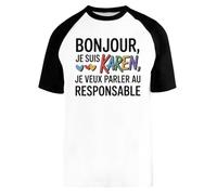 Capzy Bonjour Je Suis Karen Je Veux Parler Au Responsable Baseball T-Shirt Unisex Men Women Short Sleeve